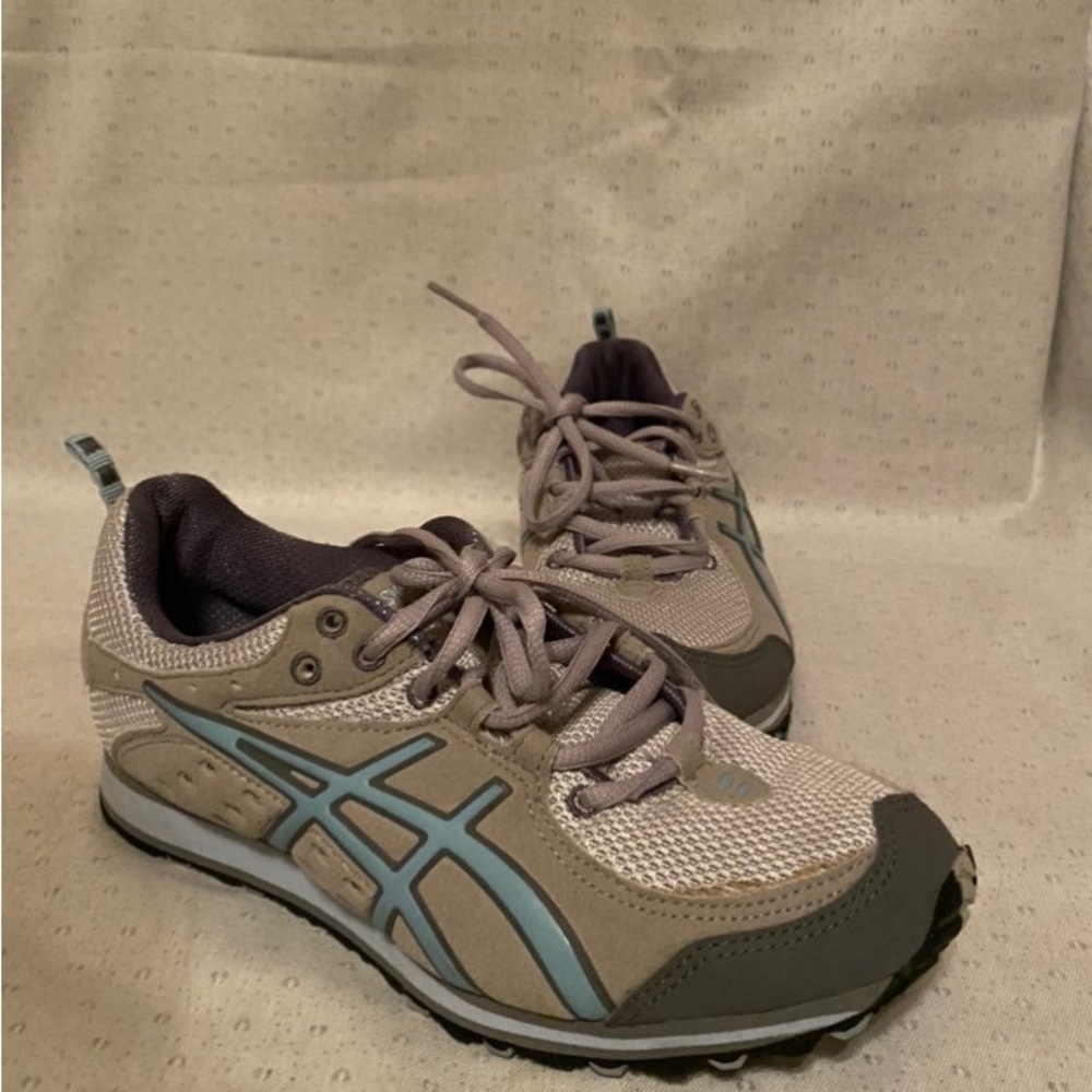 Asics Gray and Blue Sneakers
